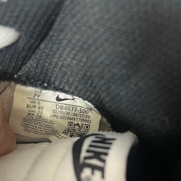 Nike White High Top Basketball Sneakers with Blue and Yellow Accents - Picture 9 of 9